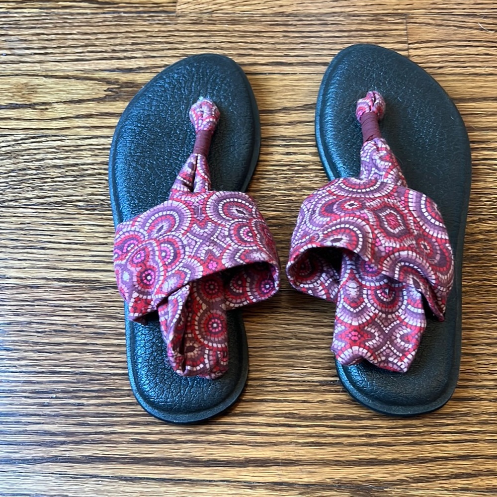 Sanuk Yoga Sling sleepers - purple/pink and black